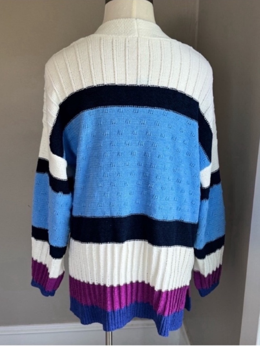 Maurices Striped Chenille Cardigan - Picture 8 of 10